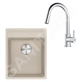 Franke Colonnes - Set de cuisine G252SA, évier en fragranit MRG 610-37 RTL + robinet FS 3229.031, sahara/chrome 114.0700.694