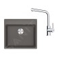 Franke Colonnes - Set de cuisine G255ŠK, évier en fragranit MRG 610-52 + robinet FS 3230.031, gris pierre / chrome 114.0700.710 Franke Colonnes - Set de cuisine G255ŠK, évier en fragranit MRG 610-52 + robinet FS 3230.031, gris pierre / chrome 114.0700.710