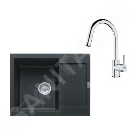 Franke Colonnes - Set de cuisine G256O, évier en fragranit MRG 611-62 + robinet  FS 3229.031, onyx / chrome 114.0700.712