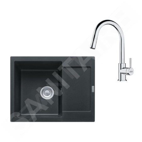 Franke Colonnes - Set de cuisine G256O, évier en fragranit MRG 611-62 + robinet  FS 3229.031, onyx / chrome 114.0700.712