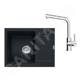 Franke Colonnes - Set de cuisine G257MČ, évier en fragranit MRG 611-62 + robinet FS 3230.031, nori mat / chrome 114.0700.714