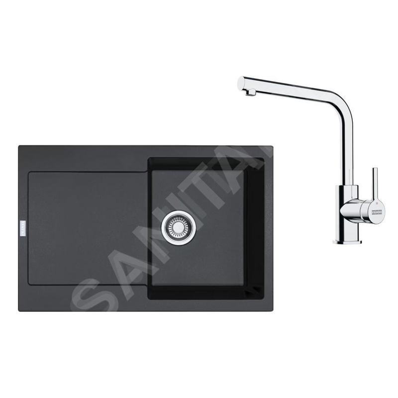 Franke Colonnes - Set de cuisine G259O, évier en fragranit MRG 611 + robinet FS 3230.031, onyx/chrome 114.0700.721 Franke Colonnes - Set de cuisine G259O, évier en fragranit MRG 611 + robinet FS 3230.031, onyx/chrome 114.0700.721