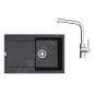 Franke Colonnes - Set de cuisine G259O, évier en fragranit MRG 611 + robinet FS 3230.031, onyx/chrome 114.0700.721 Franke Colonnes - Set de cuisine G259O, évier en fragranit MRG 611 + robinet FS 3230.031, onyx/chrome 114.0700.721