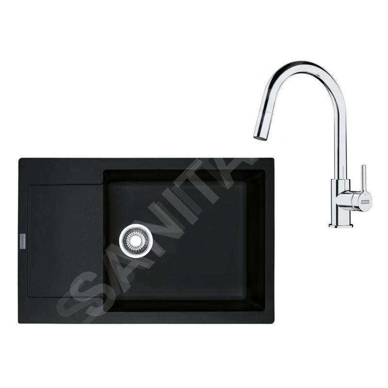 Franke Colonnes - Set de cuisine G260O, évier en fragranit MRG 611-78 BB + robinet FS 3229.031, onyx/chrome 114.0700.724 Franke Colonnes - Set de cuisine G260O, évier en fragranit MRG 611-78 BB + robinet FS 3229.031, onyx/chrome 114.0700.724