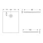 Geberit - Receveur de douche 80x100 cm, blanc 550.325.00.1