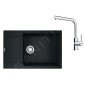 Franke Colonnes - Set de cuisine G261MČ, évier en fragranit MRG 611-78 BB + robinet FS 3230.031, noir mat / chrome 114.0700.726 Franke Colonnes - Set de cuisine G261MČ, évier en fragranit MRG 611-78 BB + robinet FS 3230.031, noir mat / chrome 114.0700.726