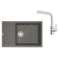 Franke Colonnes - Set de cuisine G261ŠK, évier en fragranit MRG 611-78 BB+ robinet FS 3230.031, gris pierre / chrome