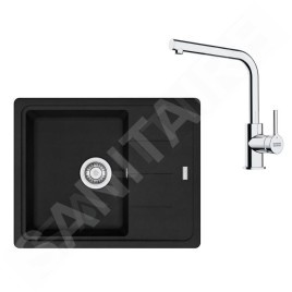 Franke Colonnes - Set de cuisine G262MČ, évier en fragranit BFG 611-62 + robinet FS 3230.031, noir mat / chrome 114.0700.730