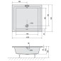 Polysan Deep - Receveur de douche profond, 1000x900x260 mm, blanc 72340 Polysan Deep - Receveur de douche profond, 1000x900x260 mm, blanc 72340