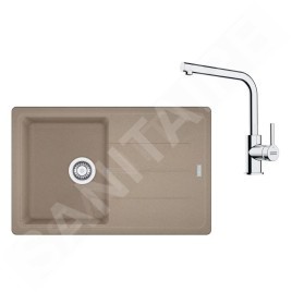 Franke Colonnes - Ensemble G263KA, évier en fragranit BFG 611-78 et robinet FP 3230.031, cachemire/chrome 114.0700.734