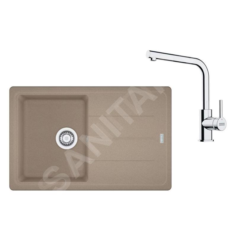 Franke Colonnes - Ensemble G263KA, évier en fragranit BFG 611-78 et robinet FP 3230.031, cachemire/chrome 114.0700.734