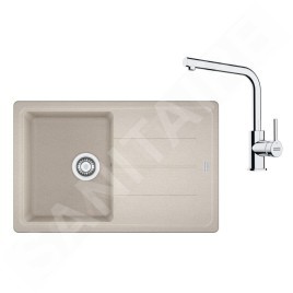 Franke Colonnes - Set de cuisine G263SA, évier en fragranit BFG 611-78 + robinet FS 3230.031, sahara/chrome 114.0700.737