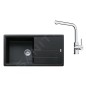 Franke Colonnes - Set de cuisine G264O, évier en fragranit BFG 611, onyx + robinet FS 3230.031, onyx / chrome 114.0700.741 Franke Colonnes - Set de cuisine G264O, évier en fragranit BFG 611, onyx + robinet FS 3230.031, onyx / chrome 114.0700.741