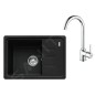 Franke Colonnes - Set de cuisine G265MČ, évier en fragranit BSG 611-62 + robinet FP 9000.031, noir mat / chrome 114.0700.744 Franke Colonnes - Set de cuisine G265MČ, évier en fragranit BSG 611-62 + robinet FP 9000.031, noir mat / chrome 114.0700.744