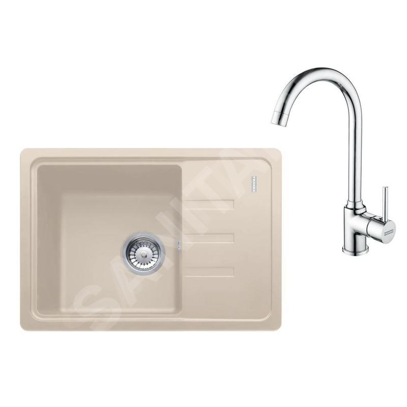 Franke Colonnes - Set de cuisine G265SA, évier en fragranit BSG 611-62 + robinet FP 9000.031, sahara/chrome 114.0700.746 Franke Colonnes - Set de cuisine G265SA, évier en fragranit BSG 611-62 + robinet FP 9000.031, sahara/chrome 114.0700.746