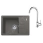 Franke Colonnes - Set de cuisine G265O, évier en fragranit BSG 611-62 + robinet FP 9000.031, gris pierre / chrome 114.0700.747