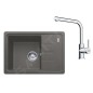 Franke Colonnes - Set de cuisine G266ŠK, évier en fragranit BSG 611-62 + robinet FS 3230.031, gris pierre / chrome 114.0700.751 Franke Colonnes - Set de cuisine G266ŠK, évier en fragranit BSG 611-62 + robinet FS 3230.031, gris pierre / chrome 114.0700.751