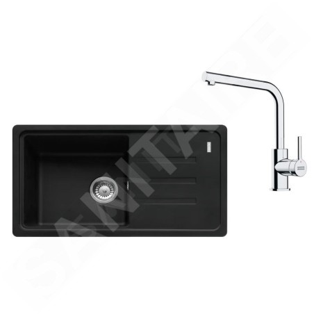 Franke Colonnes - Set de cuisine G268MČ, évier en fragranit BSG 611-78/39 + robinet FS 3230.031, noir mat/ chrome 114.0700.758