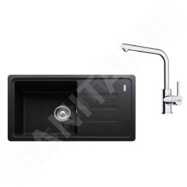 Franke Colonnes - Set de cuisine G268O, évier en fragranit BSG 611-78/39, onyx + robinet FS 3230.031, onyx/chrome 114.0700.759