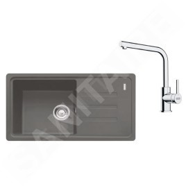 Franke Colonnes - Set de cuisine G268ŠK, évier en fragranit BSG 611-78/39 + robinet FP 3230.031, gris pierre / chrome