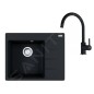 Franke Colonnes - Set de cuisine G270O, évier en fragranit CNG 611-62 TL/2 + robinet FC 6018.071, onyx 114.0700.771 Franke Colonnes - Set de cuisine G270O, évier en fragranit CNG 611-62 TL/2 + robinet FC 6018.071, onyx 114.0700.771