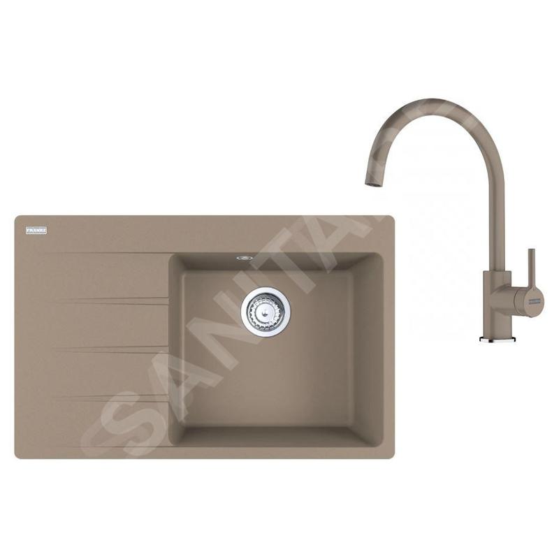 Franke Colonnes - Set de cuisine G271KA, évier en fragranit CNG 611-78 TL/7 + robinet FC 6018.424, cachemire 114.0700.773 Franke Colonnes - Set de cuisine G271KA, évier en fragranit CNG 611-78 TL/7 + robinet FC 6018.424, cachemire 114.0700.773