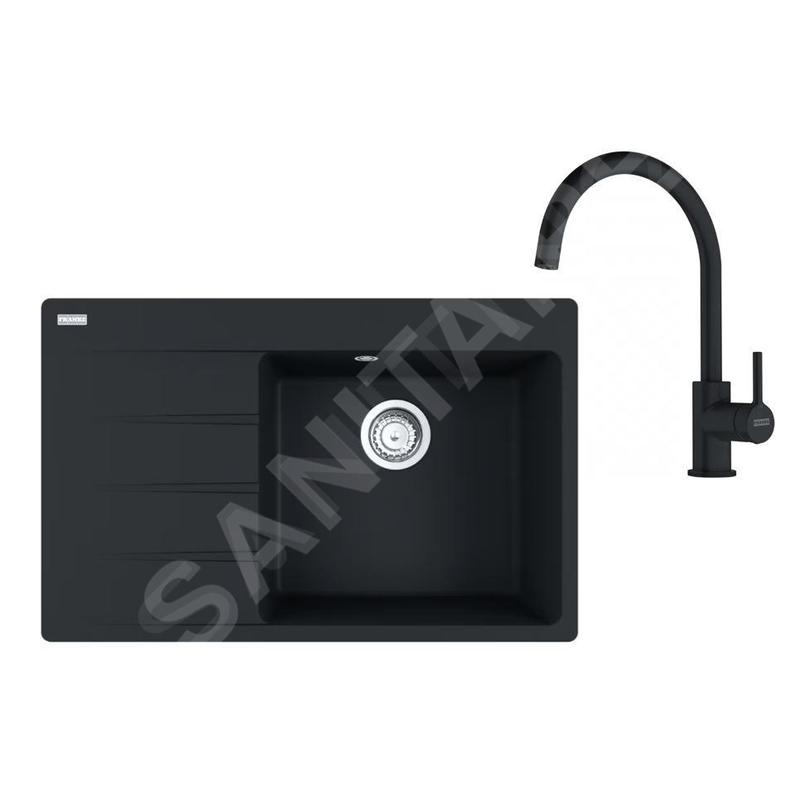 Franke Colonnes - Set de cuisine G271MČ, évier en fragranit CNG 611-78 TL/7 + robinet FC 6018.901, noir mat 114.0700.774 Franke Colonnes - Set de cuisine G271MČ, évier en fragranit CNG 611-78 TL/7 + robinet FC 6018.901, noir mat 114.0700.774