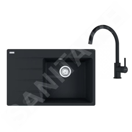 Franke Colonnes - Set de cuisine G271MČ, évier en fragranit CNG 611-78 TL/7  + robinet  FC 6018.901, noir mat 114.0700.774