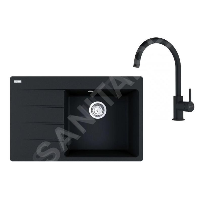 Franke Colonnes - Set de cuisine G271O, évier en fragranit CNG 611-78 TL/7 + robinet FC 6018.071, onyx 114.0700.775 Franke Colonnes - Set de cuisine G271O, évier en fragranit CNG 611-78 TL/7 + robinet FC 6018.071, onyx 114.0700.775
