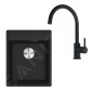 Franke Colonnes - Set de cuisine G273MČ, évier en fragranit MRG 610-37 RTL + robinet FN 6018.901, noir mat 114.0700.782 Franke Colonnes - Set de cuisine G273MČ, évier en fragranit MRG 610-37 RTL + robinet FN 6018.901, noir mat 114.0700.782