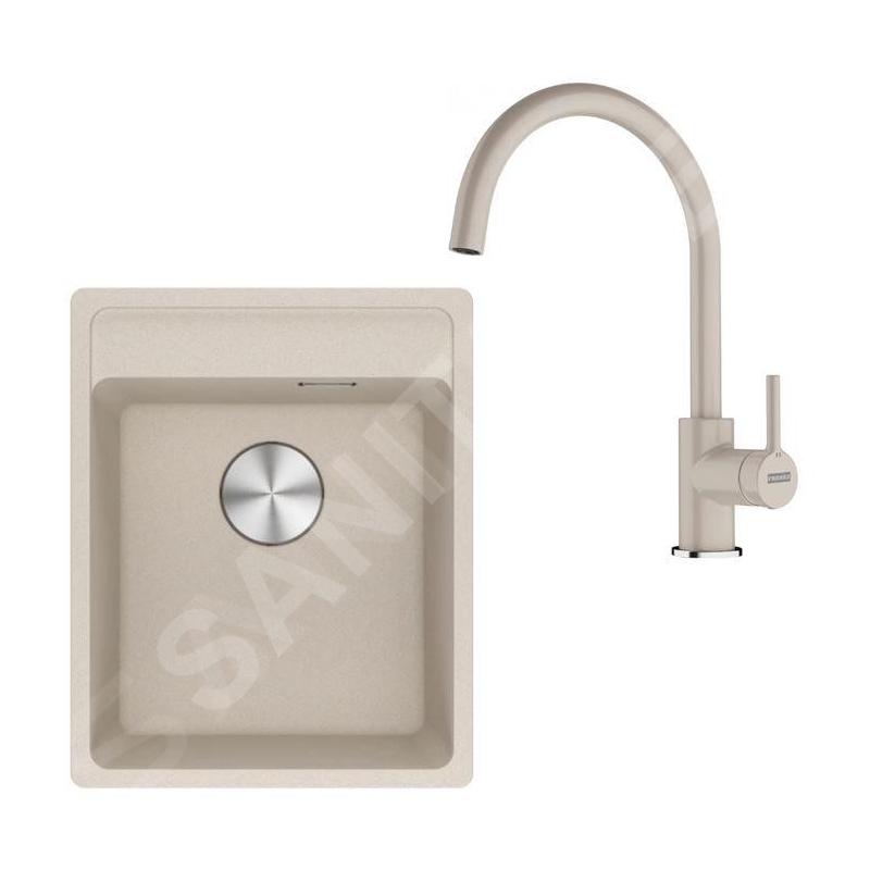 Franke Colonnes - Set de cuisine G273SA, évier en fragranit MRG 610-37 RTL + robinet FP 6018.082, sahara 114.0700.784 Franke Colonnes - Set de cuisine G273SA, évier en fragranit MRG 610-37 RTL + robinet FP 6018.082, sahara 114.0700.784