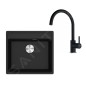 Franke Colonnes - Set de cuisine G274O, évier en fragranit MRG 610-52 RTL + robinet FC 6018.071, onyx 114.0700.788 Franke Colonnes - Set de cuisine G274O, évier en fragranit MRG 610-52 RTL + robinet FC 6018.071, onyx 114.0700.788