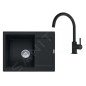 Franke Colonnes - Set de cuisine G275MČ, évier en fragranit MRG 611-62 + robinet FN 6018.901, noir mat 114.0700.791 Franke Colonnes - Set de cuisine G275MČ, évier en fragranit MRG 611-62 + robinet FN 6018.901, noir mat 114.0700.791