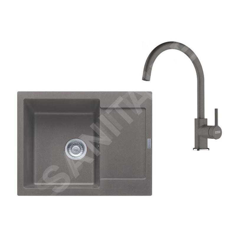 Franke Colonnes - Set de cuisine G275ŠK, évier en fragranit MRG 611-62 + robinet FC 6018.084, gris pierre 114.0700.793 Franke Colonnes - Set de cuisine G275ŠK, évier en fragranit MRG 611-62 + robinet FC 6018.084, gris pierre 114.0700.793