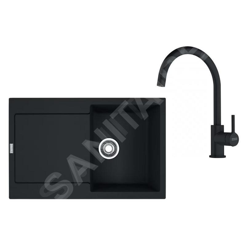 Franke Colonnes - Set de cuisine G276MČ, évier en fragranit MRG 611 + robinet FN 6018.901, noir mat 114.0700.794 Franke Colonnes - Set de cuisine G276MČ, évier en fragranit MRG 611 + robinet FN 6018.901, noir mat 114.0700.794