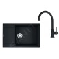 Franke Colonnes - Set de cuisine G277MČ, évier en fragranit MRG 611-78 + robinet FN 6018.901, noir mat 114.0700.797 Franke Colonnes - Set de cuisine G277MČ, évier en fragranit MRG 611-78 + robinet FN 6018.901, noir mat 114.0700.797