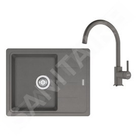 Franke Colonnes - Set de cuisine G278ŠK, évier en fragranit BSG 611-62 + robinet FC 6018.084, gris pierre 114.0700.804