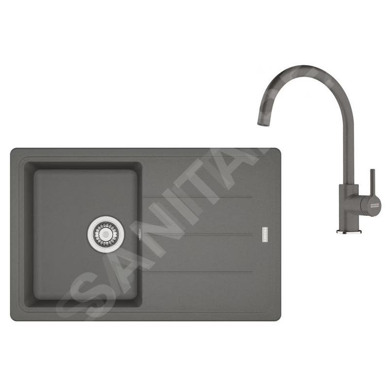 Franke Colonnes - Set de cuisine G279ŠK, évier en fragranit BSG 611-78 + robinet FC 6018.084, gris pierre 114.0700.809 Franke Colonnes - Set de cuisine G279ŠK, évier en fragranit BSG 611-78 + robinet FC 6018.084, gris pierre 114.0700.809