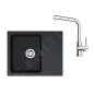 Franke Colonnes - Set de cuisine T110Č, évier en tectonite OID 611-62 + robinet FN 3230.031, noir / chrome 143.0687.308 Franke Colonnes - Set de cuisine T110Č, évier en tectonite OID 611-62 + robinet FN 3230.031, noir / chrome 143.0687.308