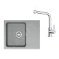 Franke Colonnes - Set de cuisine T110Š, évier en tectonite OID 611-62 + robinet FN 3230.031, gris / chrome 143.0687.318 Franke Colonnes - Set de cuisine T110Š, évier en tectonite OID 611-62 + robinet FN 3230.031, gris / chrome 143.0687.318