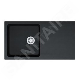 Franke Colonnes - Set de cuisine T120Č, évier en tectonite OID 611 + robinet FP 6018.901, noir / noir mat 143.0687.326