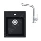 Franke Colonnes - Set de cuisine T113Č,évier en tectonite SID 610-40 + robinet FN 3230.031, noir / chrome 143.0687.332 Franke Colonnes - Set de cuisine T113Č,évier en tectonite SID 610-40 + robinet FN 3230.031, noir / chrome 143.0687.332