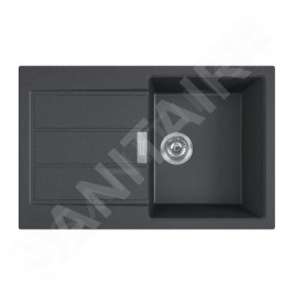 Franke Colonnes - Set de cuisine T123Č,évier en tectonite SID 611-78 + robinet FN 6018.901, noir / noir mat 143.0687.352
