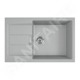 Franke Colonnes - Set de cuisine T116Š, évier en tectonite S2D 611-78 XL et robinet FP 3230.031, gris/chrome 143.0687.354