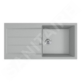 Franke Colonnes - Set de cuisine T117Š, évier en tectonite S2D 611-100 et robinet FP 3230.031, gris/chrome 143.0687.362