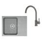 Franke Colonnes - Set de cuisine T118Š, évier en tectonite OID 611-62 + robinet FN 6018.084, gris / gris pierre 143.0687.373 Franke Colonnes - Set de cuisine T118Š, évier en tectonite OID 611-62 + robinet FN 6018.084, gris / gris pierre 143.0687.373