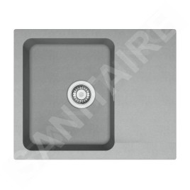 Franke Colonnes - Set de cuisine T118Š, évier en tectonite OID 611-62 + robinet FN 6018.084, gris / gris pierre 143.0687.373