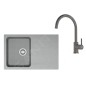 Franke Colonnes - Set de cuisine T119Š, évier en tectonite OID 611-78 + robinet FN 6018.084, gris / gris pierre 143.0687.376 Franke Colonnes - Set de cuisine T119Š, évier en tectonite OID 611-78 + robinet FN 6018.084, gris / gris pierre 143.0687.376