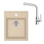 Franke Colonnes - Set de cuisine T113BE, évier en tectonite SID 610-40 + robinet FN 3230.031, beige / chrome 143.0687.383 Franke Colonnes - Set de cuisine T113BE, évier en tectonite SID 610-40 + robinet FN 3230.031, beige / chrome 143.0687.383