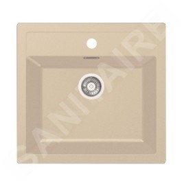 Franke Colonnes - Set de cuisine T114BE, évier en tectonite SID 610 + robinet FN 3230.031, beige / chrome 143.0687.389